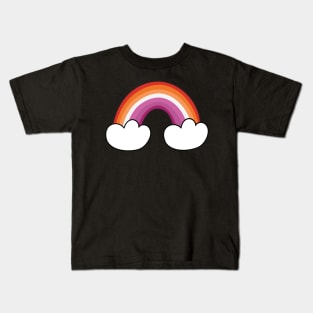 Lesbian pride flag Kids T-Shirt